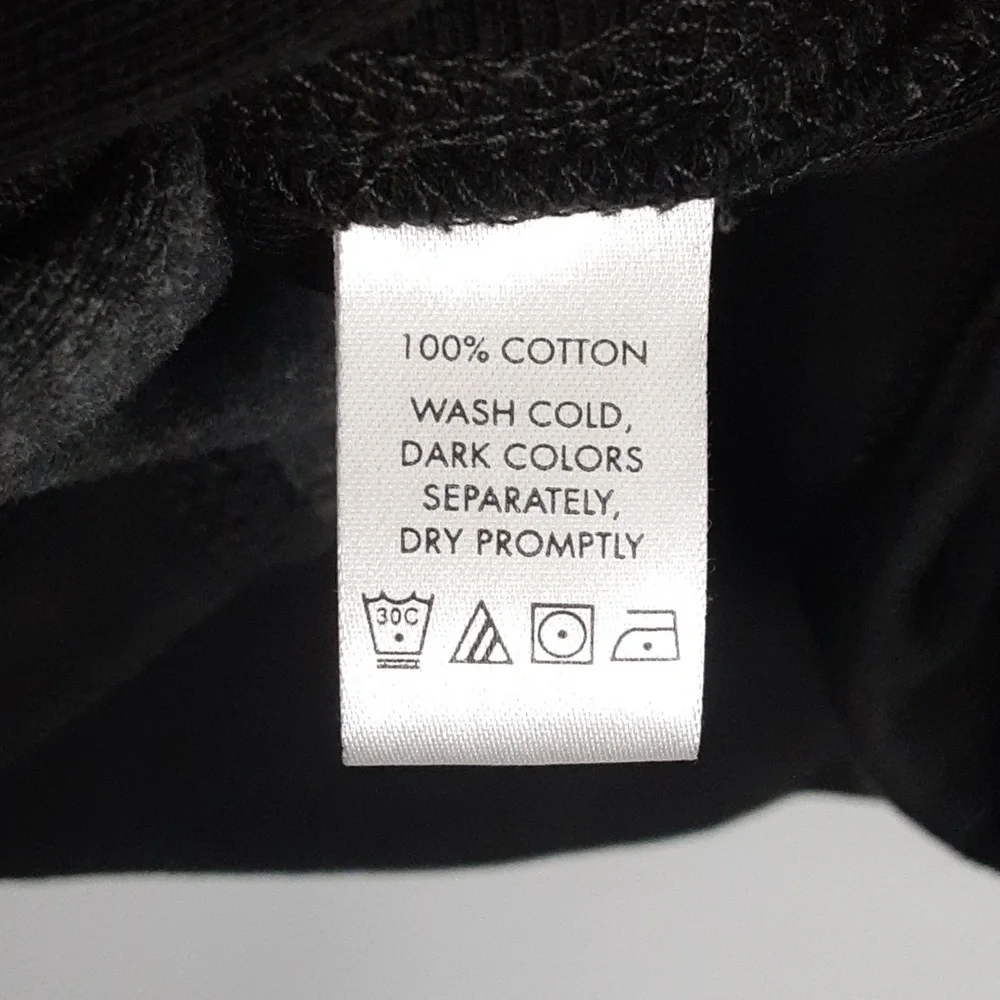 Calvin Klein Men's Color Block Black & Gray 3/4 Button Down Ribbed Sweater